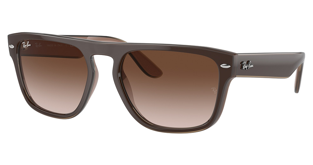 Ray-Ban RB4407 square sunglasses in Brown Light Brown Transp/Brown Gradient