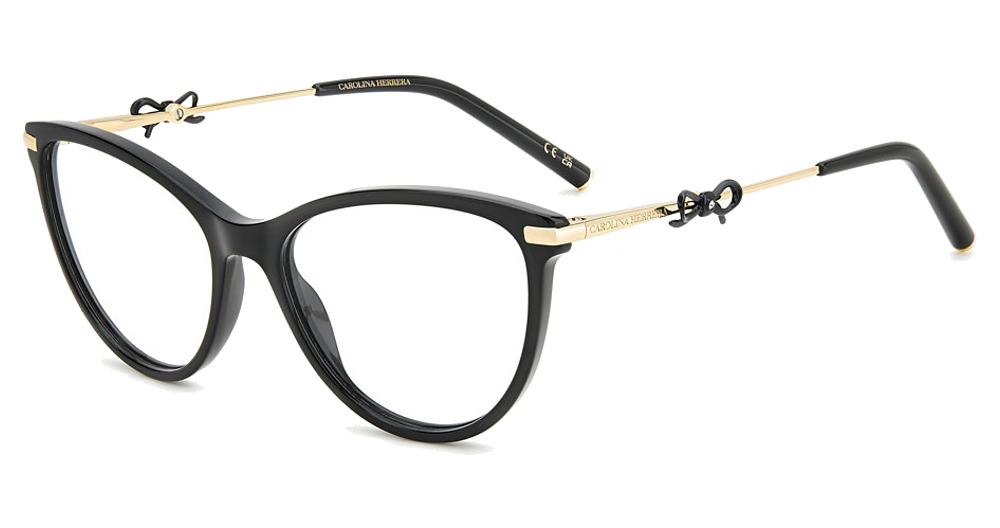 Carolina Herrera HER 0219 rectangle eyeglasses in Black Gold B