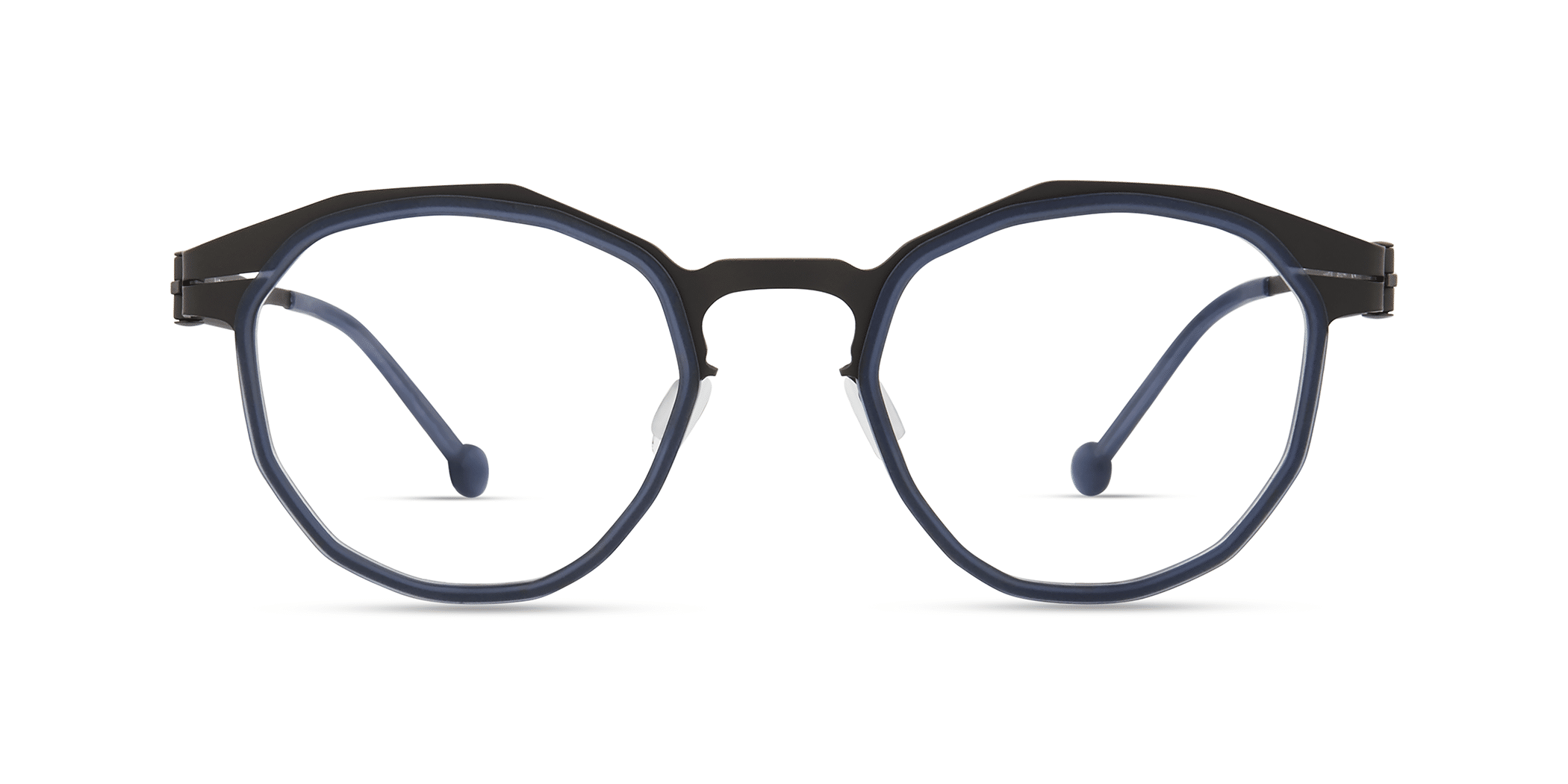 Modo NAVIGLI irregular eyeglasses in Navy/Gunmetal