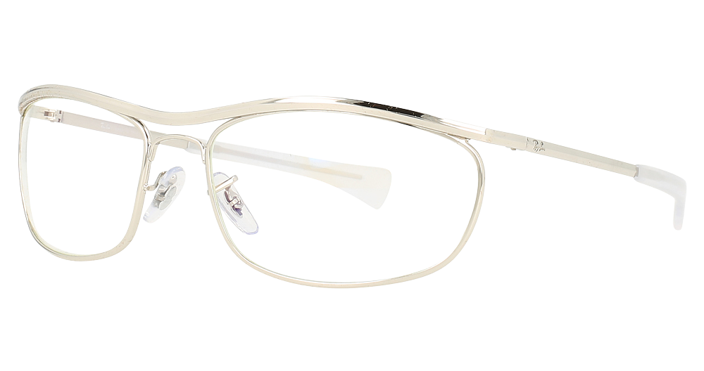 Ray-Ban RB3119M OLYMPIAN I DELUXE round sunglasses in Silver/Photo Grey/Blue Light Filter