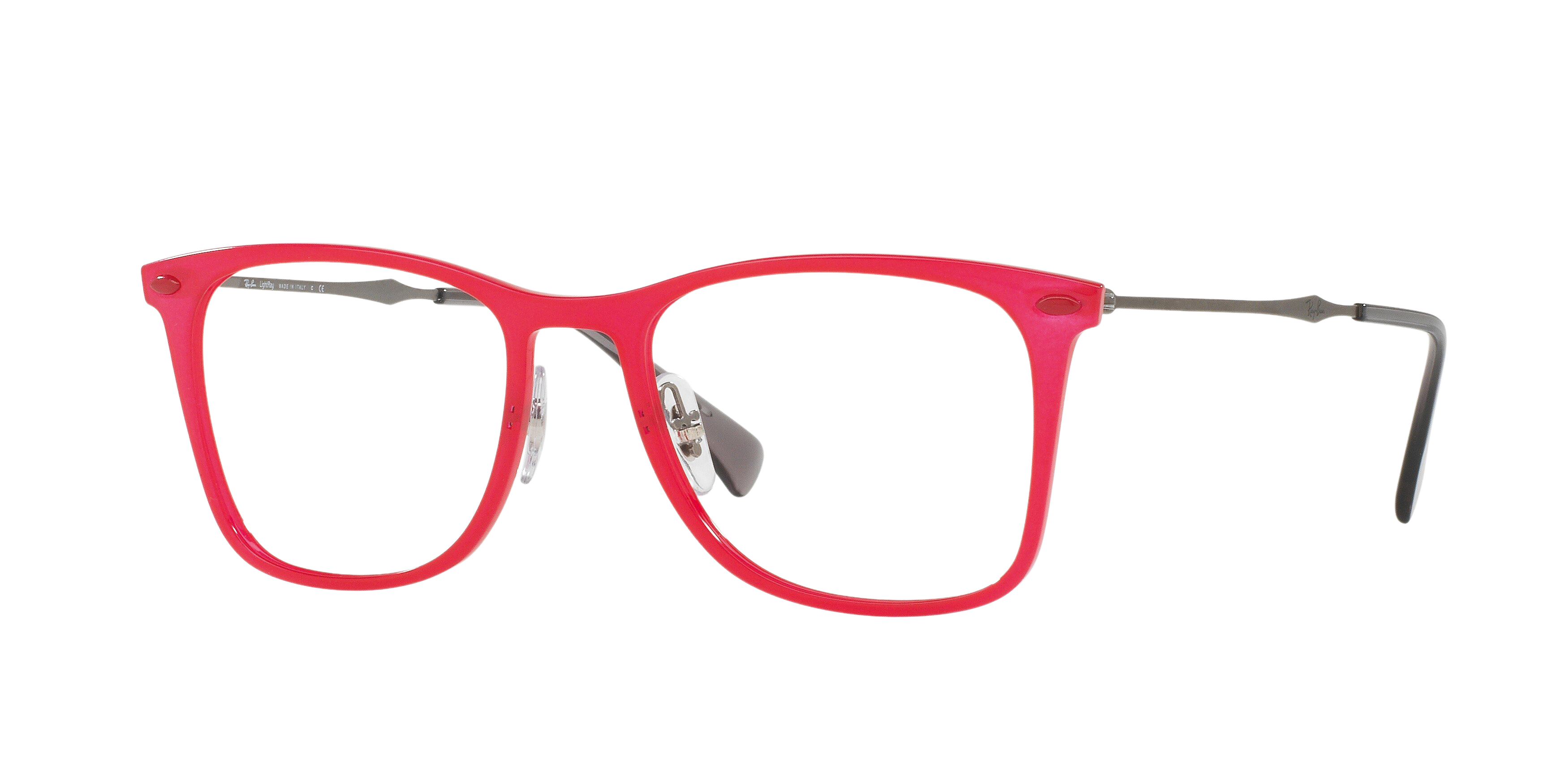 Ray-Ban RX7086 square eyeglasses in Red