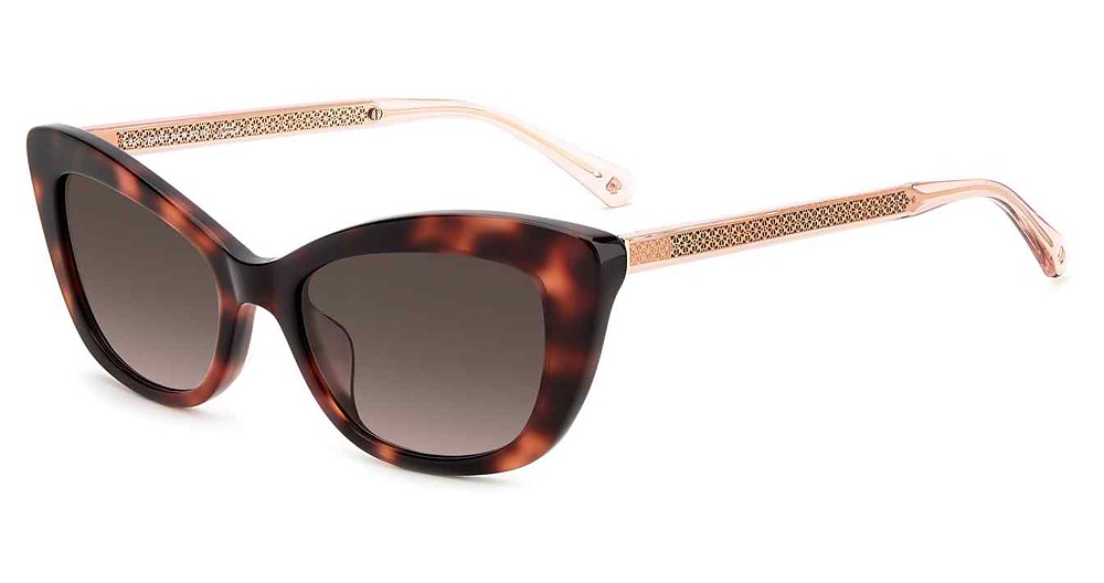 Kate Spade MERIDA/G/S rectangle sunglasses in Havana/Brown Shaded