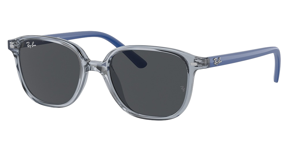 Ray-Ban RJ9093S JUNIOR LEONARD round sunglasses in Transparent Blue/Dark Grey