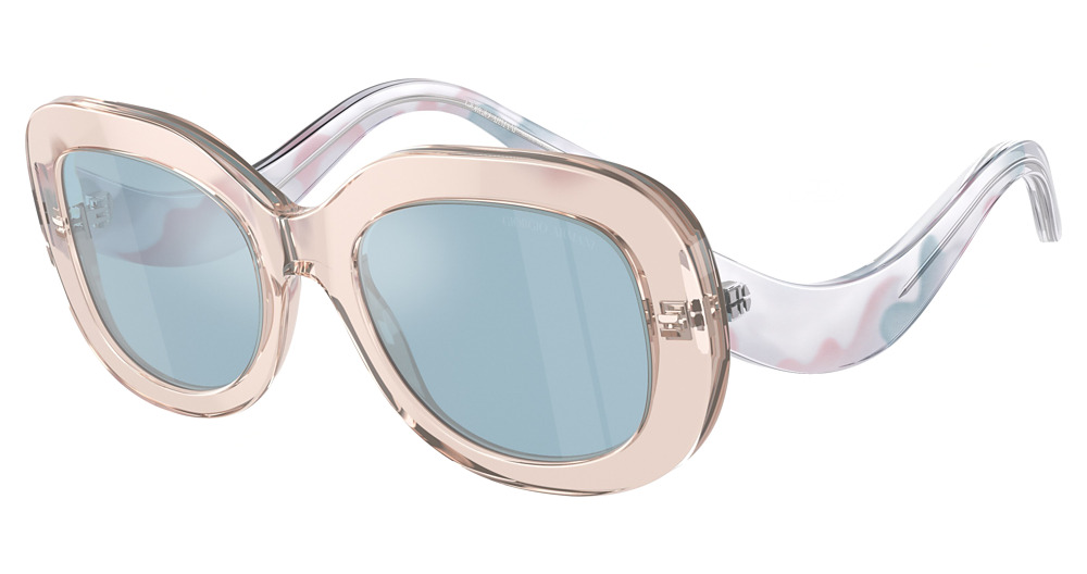 TRANSPARENT PINK / LIGHT BLUE MIRROR SILVER