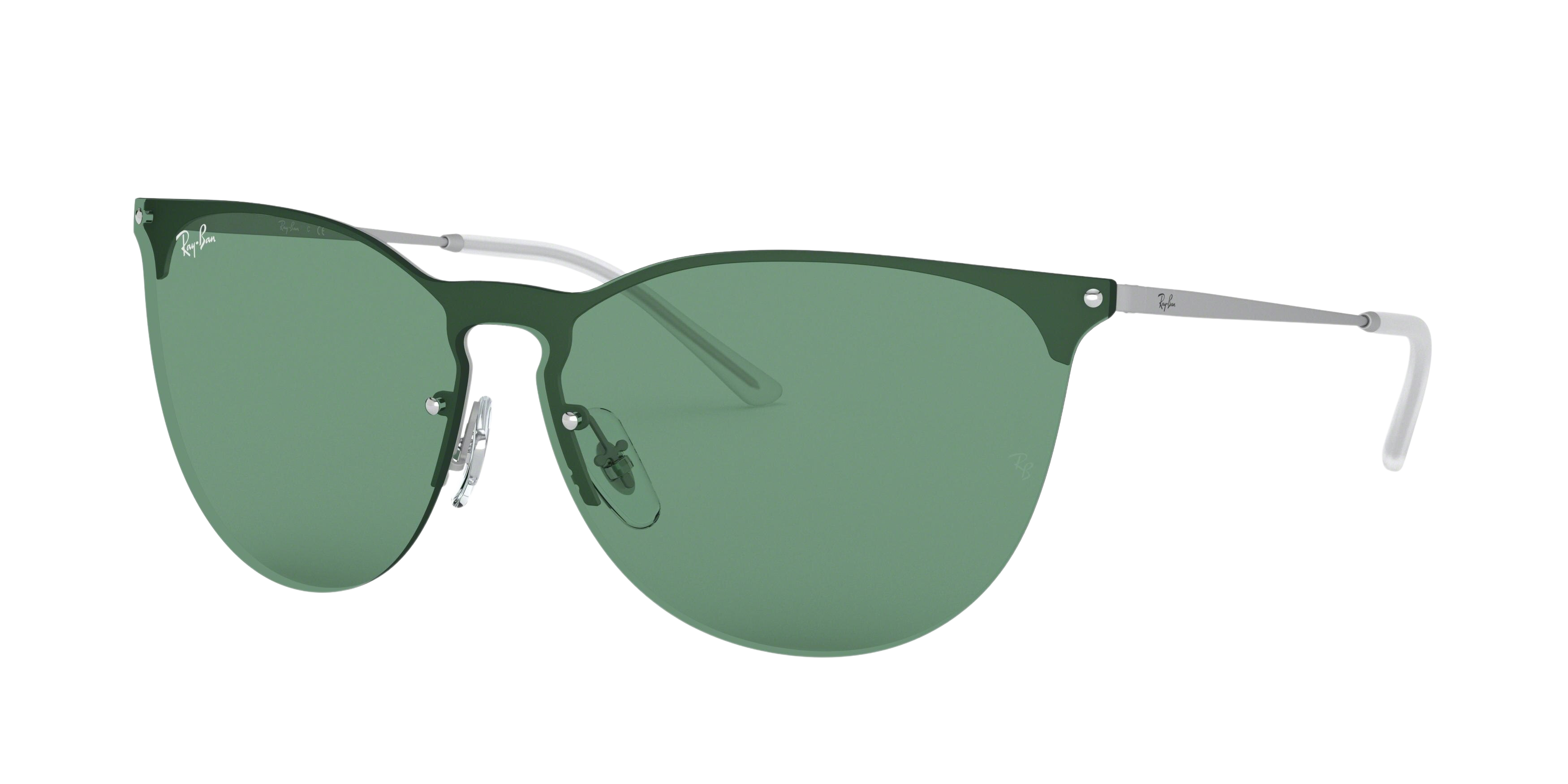 Ray-Ban RB3652 round sunglasses in Rubber Silver