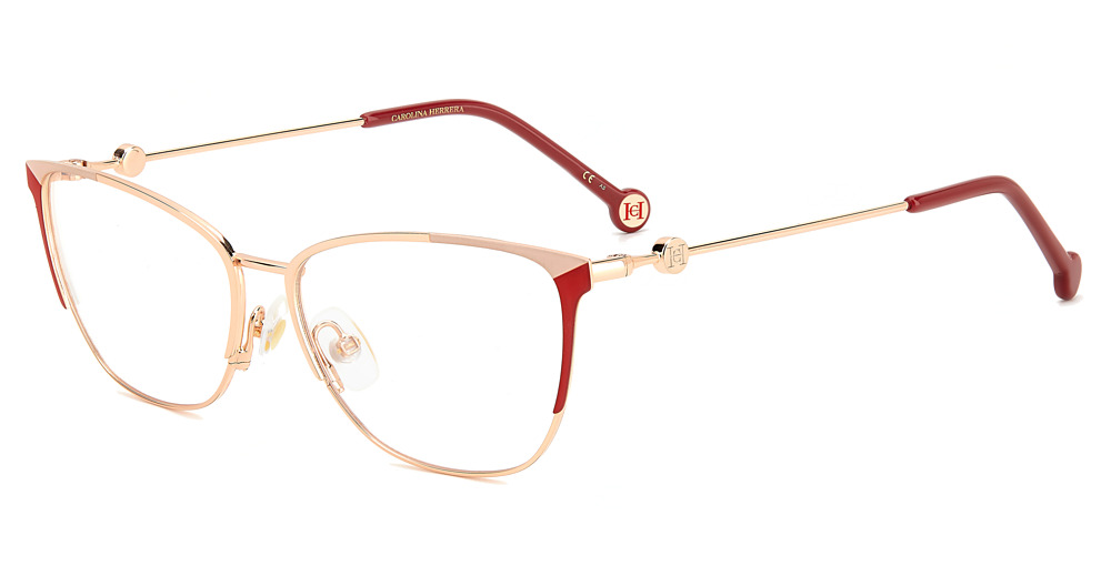Carolina Herrera HER 0116 rectangle eyeglasses in Rdpk Copgd