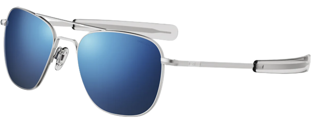 Matte Chrome & Atlantic Blue Non-Polarized Mirror Nylon Lens