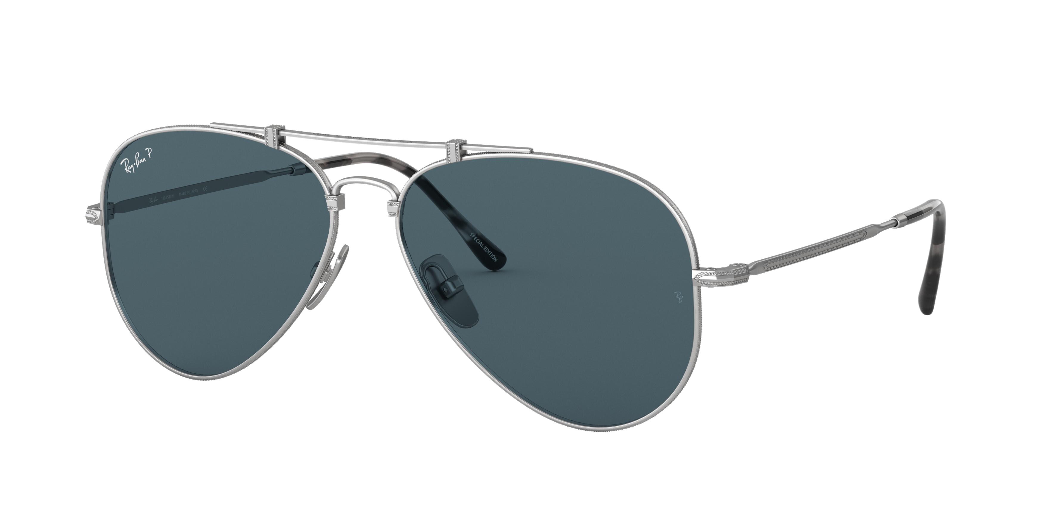 Ray-Ban RB8125M round sunglasses in Silver Demishiny