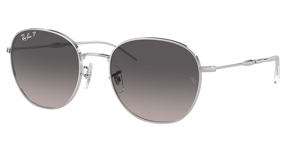 Ray-Ban RB3809 round sunglasses in Silver/Grey Gradient Polarized