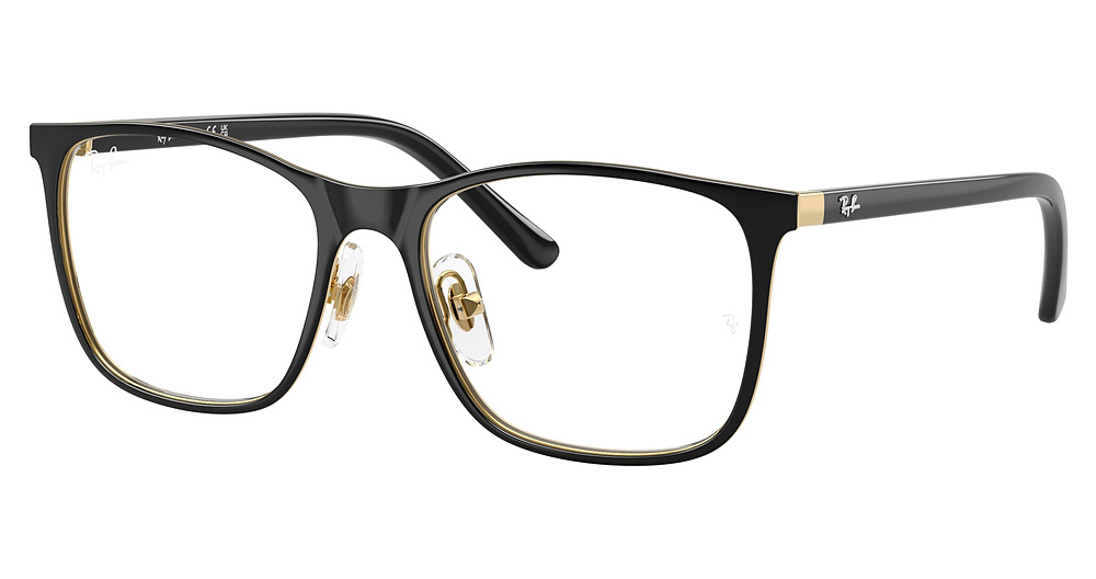 Ray-Ban RY9551V round eyeglasses in Black on Arista
