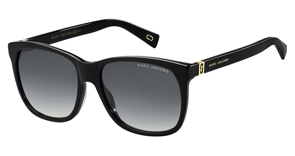 Marc Jacobs Marc 337/S square sunglasses in Black/Dark Grey Shaded