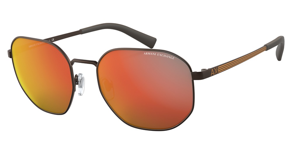 MATTE BROWN / DARK GREY MIRROR RED/YELLOW