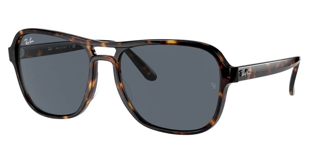 Ray-Ban RB4356 aviator sunglasses in Havana/Blue
