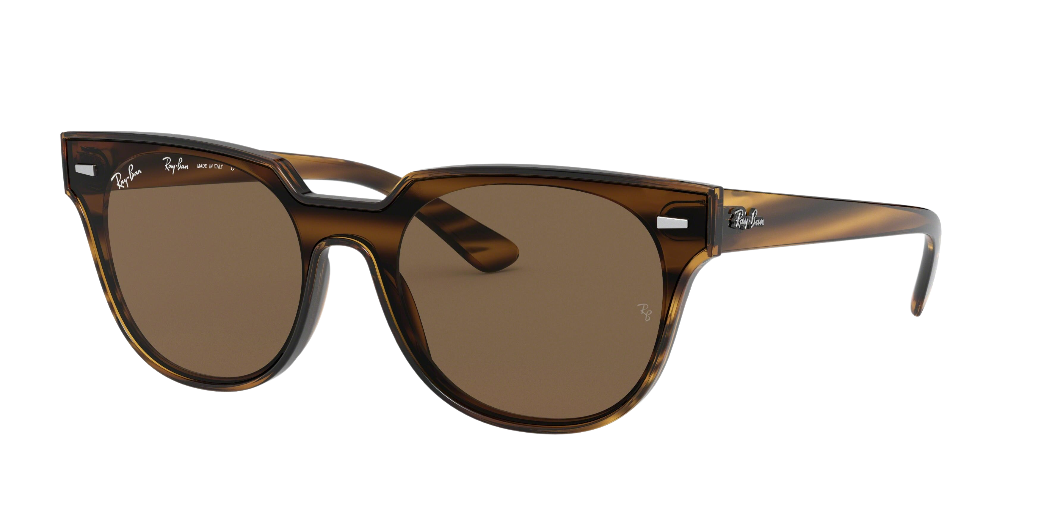 Ray-Ban RB4368NF square sunglasses in Striped Havana Red