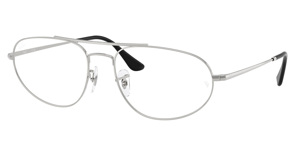 Ray-Ban RX6645 round eyeglasses in Silver