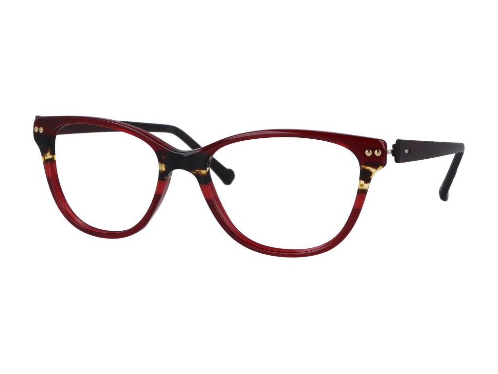 iGreen V4.04 cateye eyeglasses in Red/Havana Stripe