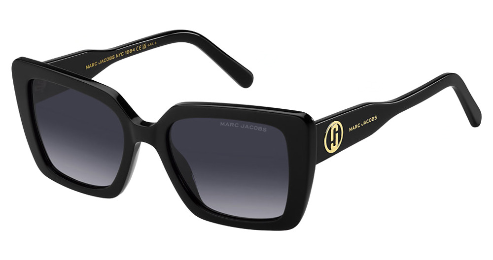 Marc Jacobs MARC 733/S rectangle sunglasses in Black/Dark Grey Shaded