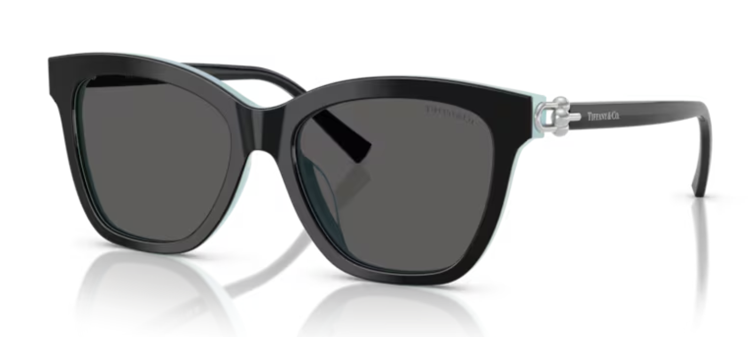 BLACK ON TIFFANY BLUE / DARK GREY