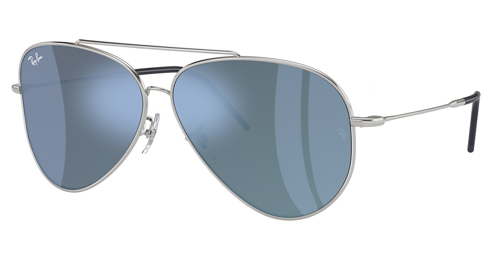 Ray-Ban RBR0101S AVIATOR REVERSE aviator sunglasses in Silver/Dark Grey Mirror Turquoise