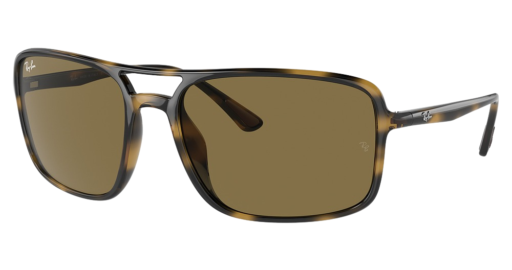 Ray-Ban RB4375 round sunglasses in Havana/Dark Brown