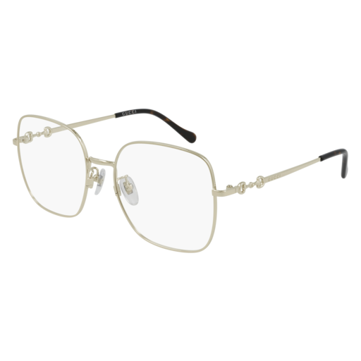 Gucci GG0883OA square eyeglasses in Gold Gold Transparent
