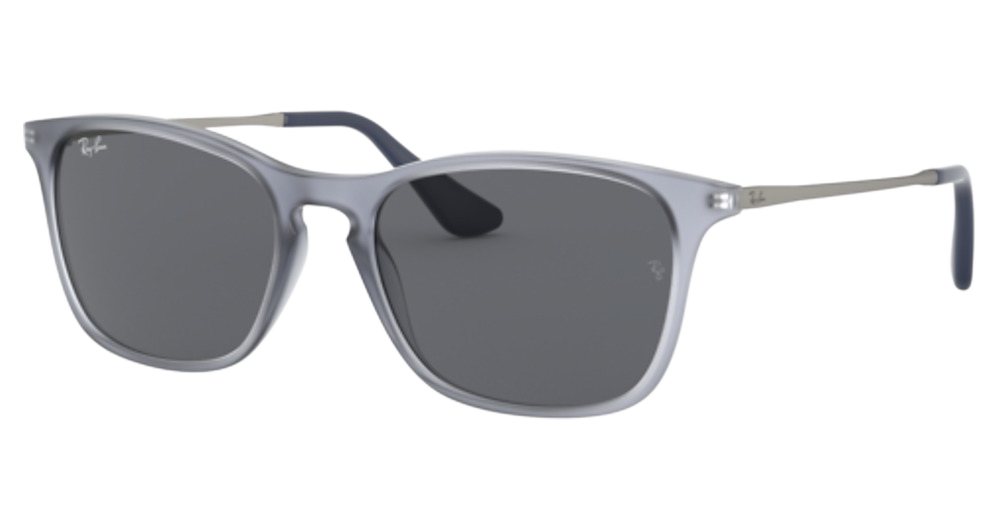Ray-Ban RJ9061SF square sunglasses in Rubber Transparent Grey/Dark Grey