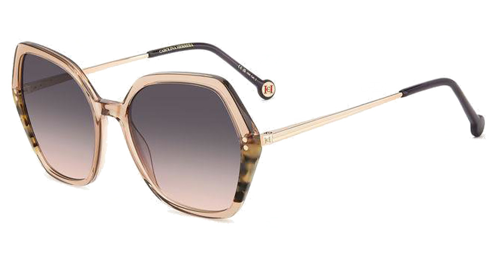 Carolina Herrera HER 0185/S irregular sunglasses in Peachhavan/Grey Fuchsia