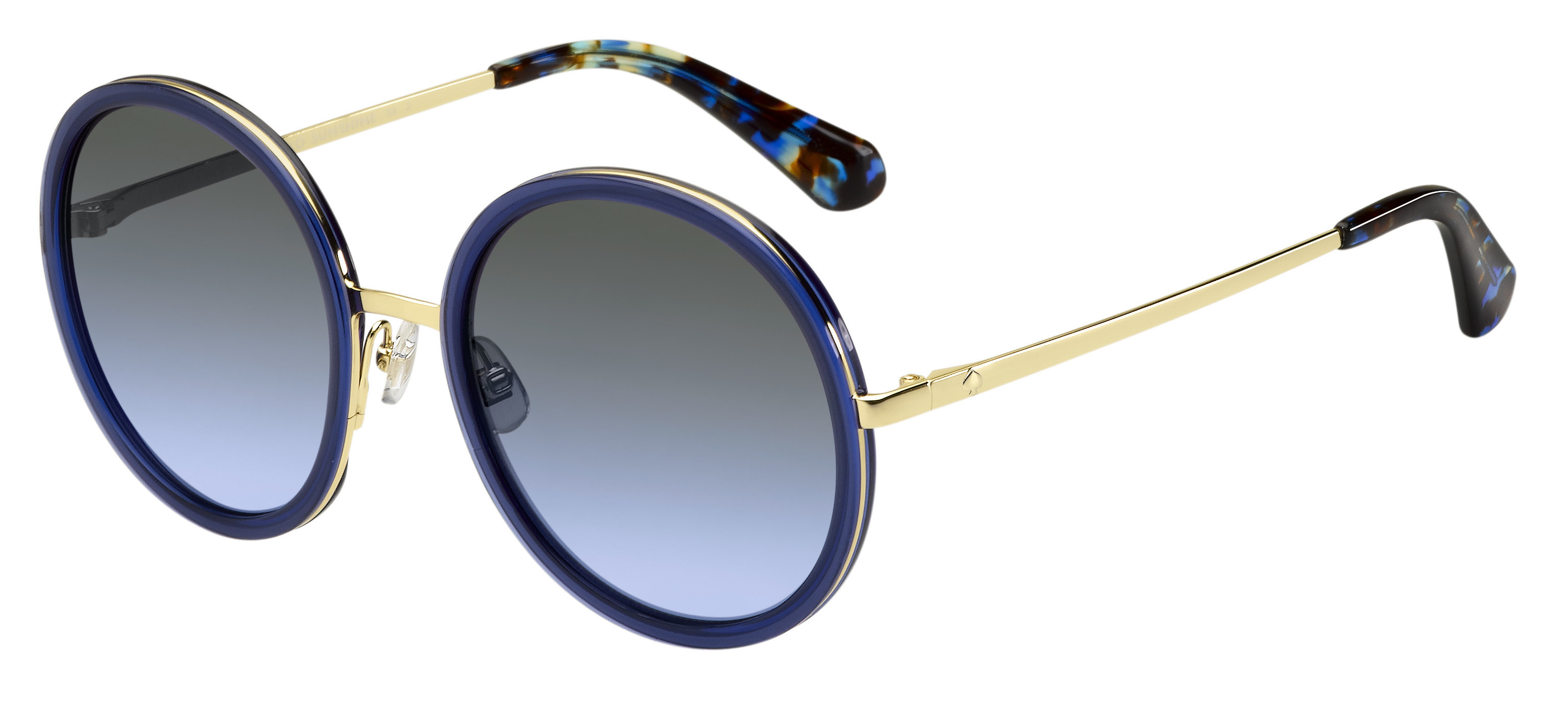 Kate Spade Lamonica/S round sunglasses in Blue Gold (Gb Grey Azure)