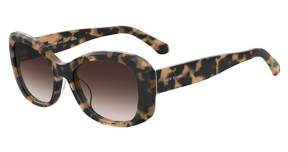 Kate Spade ELOWEN/G/S/US round sunglasses in Yellow Havana/Brown Shaded Polarized
