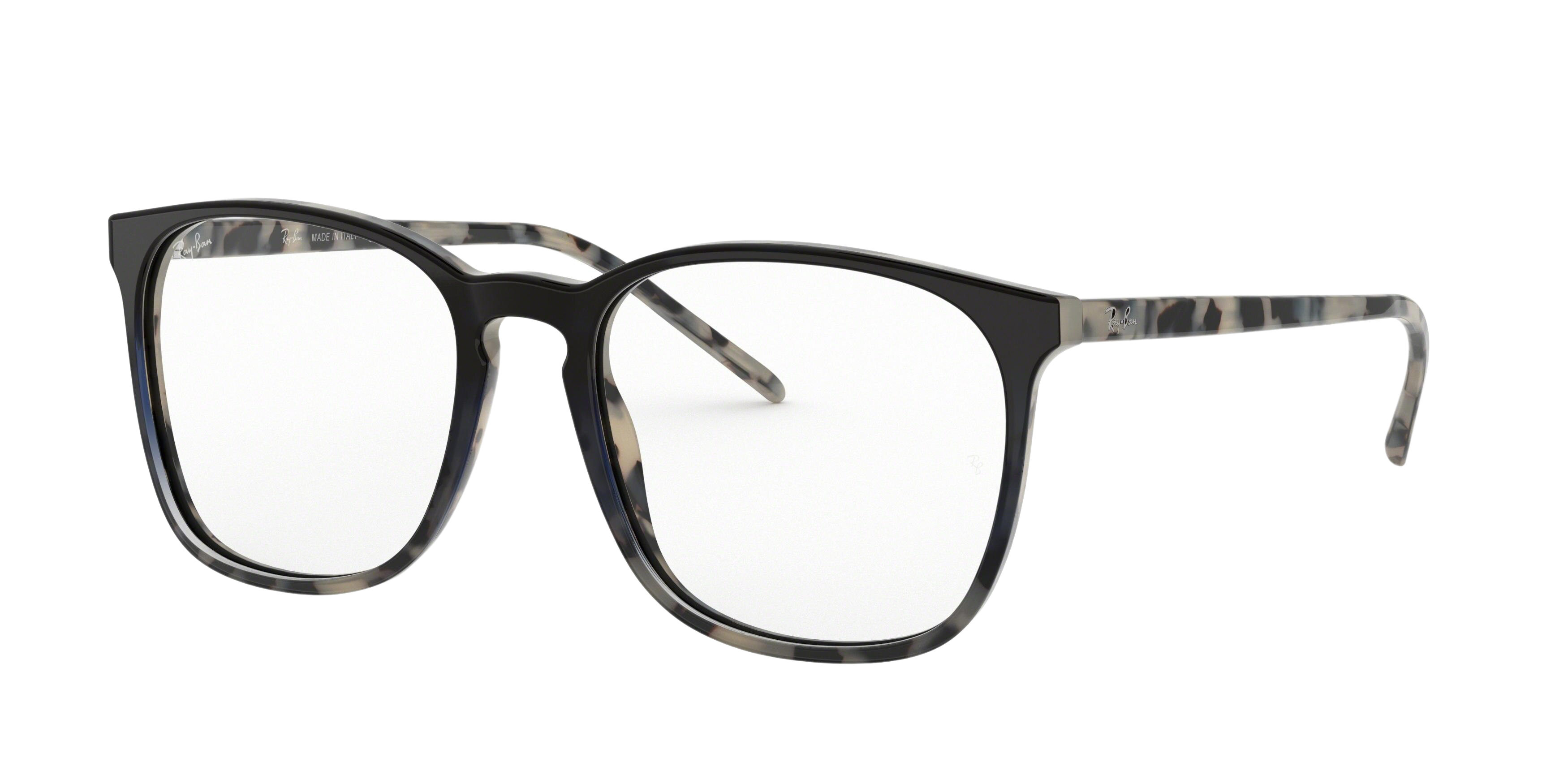 Ray-Ban RX5387 square eyeglasses in Blue Gradient Havana Beige