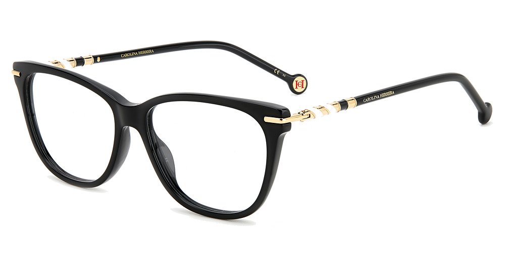 Carolina Herrera HER 0096 rectangle eyeglasses in Black