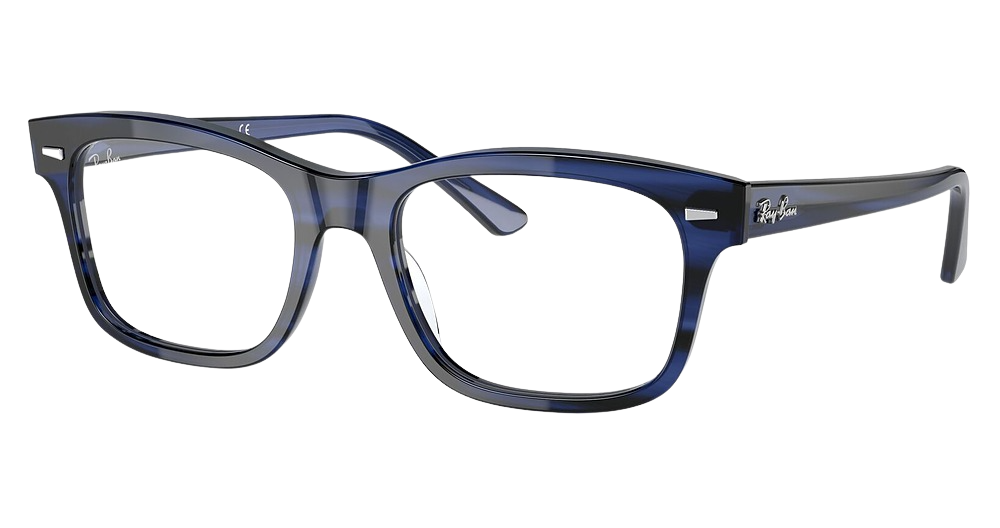 Ray-Ban RX5383F square eyeglasses in Striped Blue