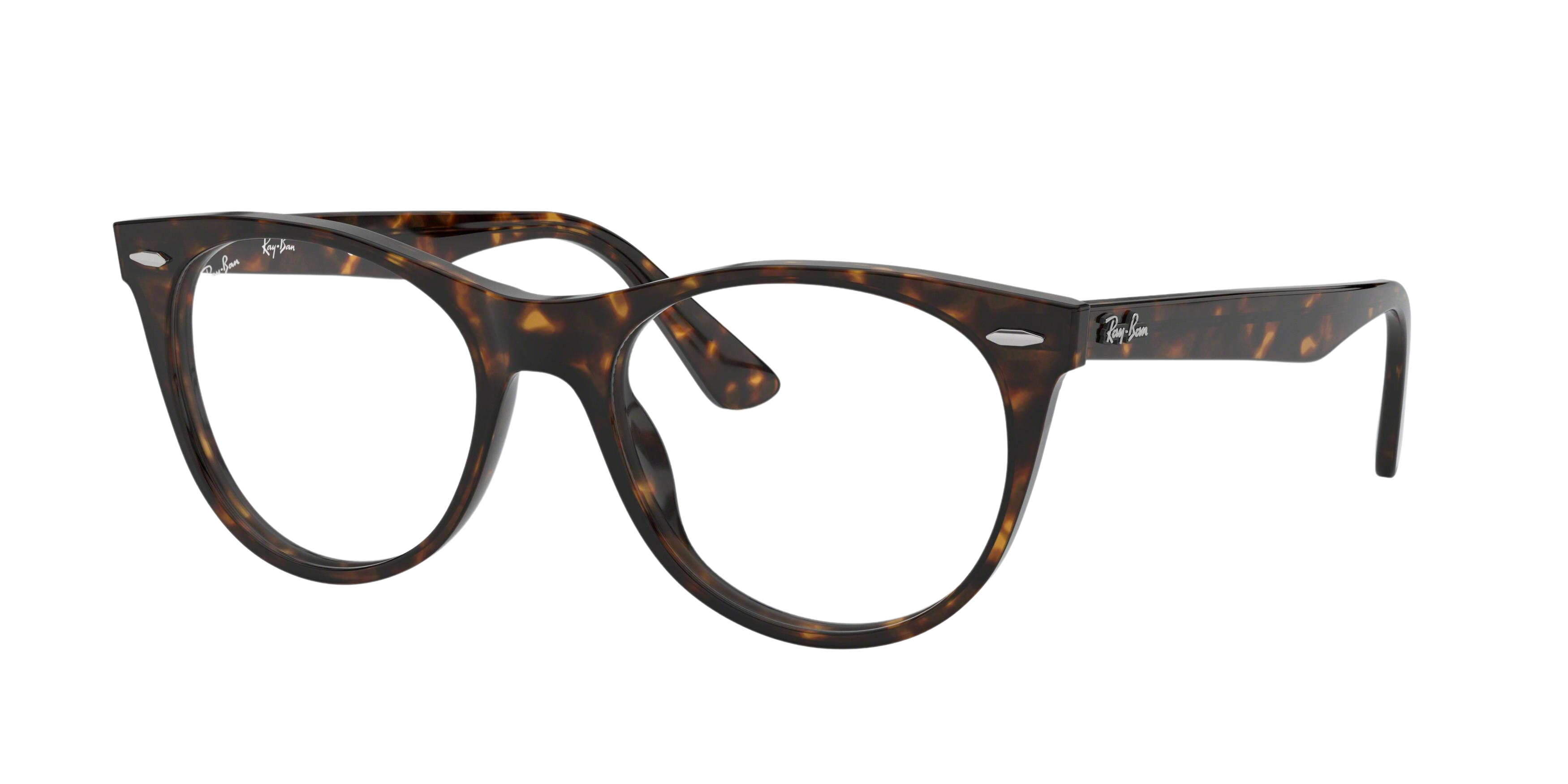 Ray-Ban RX2185V round eyeglasses in Havana