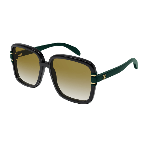 Gucci GG1066S round sunglasses in Black Green Brown/Brown