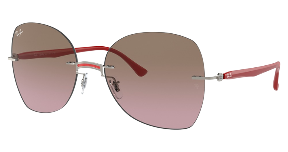 Ray-Ban RB8066 cateye sunglasses in Red on Silver/Violet Gradient Brown