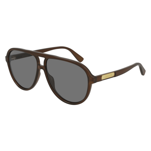 Gucci GG0935S aviator sunglasses in Brown Brown Blue/Solid Blue