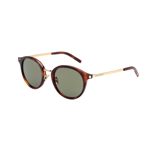 Saint Laurent SL 57 round sunglasses in Havana