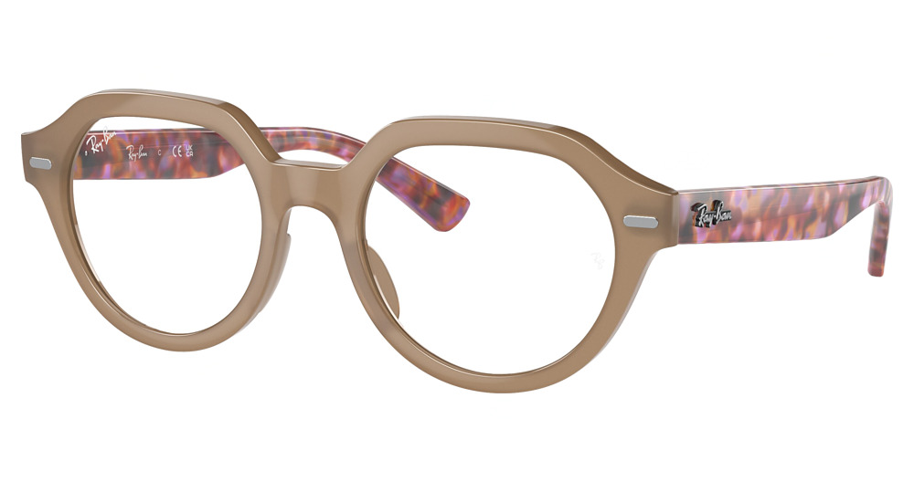 Ray-Ban RX7214F GINA round eyeglasses in Tortledove