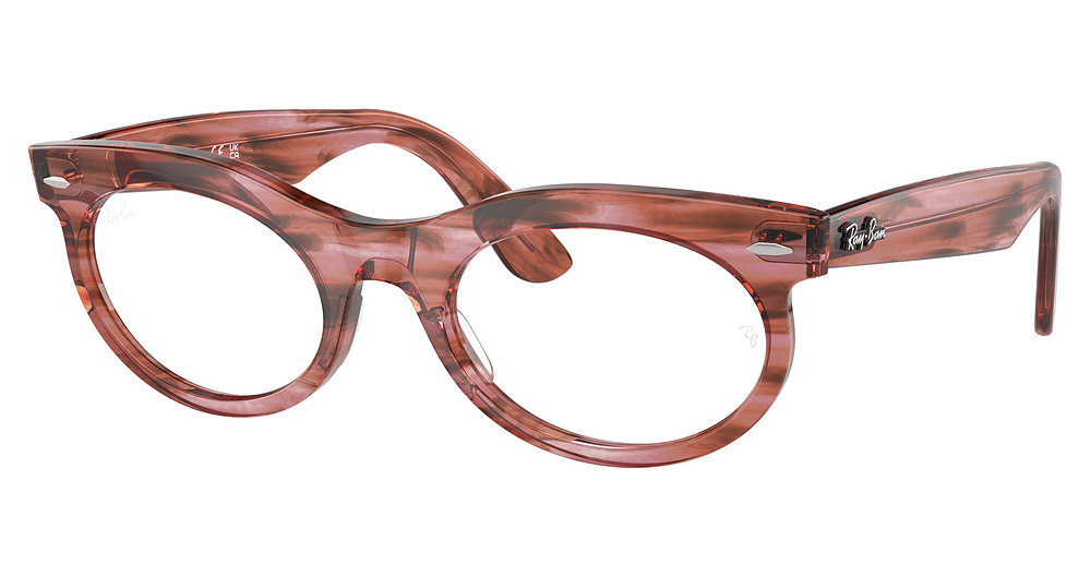 Ray-Ban RX2242V WAYFARER OVAL eyeglasses in Striped Transparent Pink