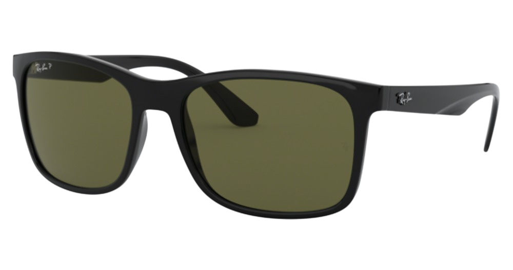 Ray-Ban RB4232 round sunglasses in Black/Green