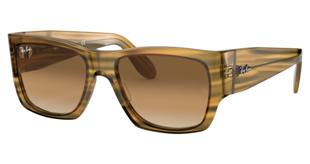 STRIPED YELLOW / CLEAR GRADIENT BROWN