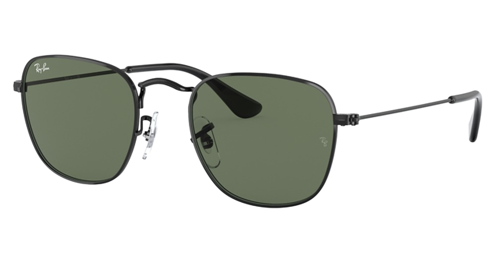 Ray-Ban RJ9557S JUNIOR FRANK round sunglasses in Black/Dark Green
