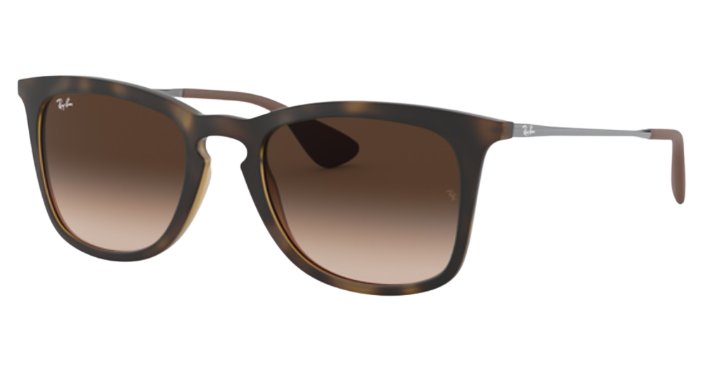 Ray-Ban RB4221 round sunglasses in Rubber Havana/Brown Gradient Dark Brown