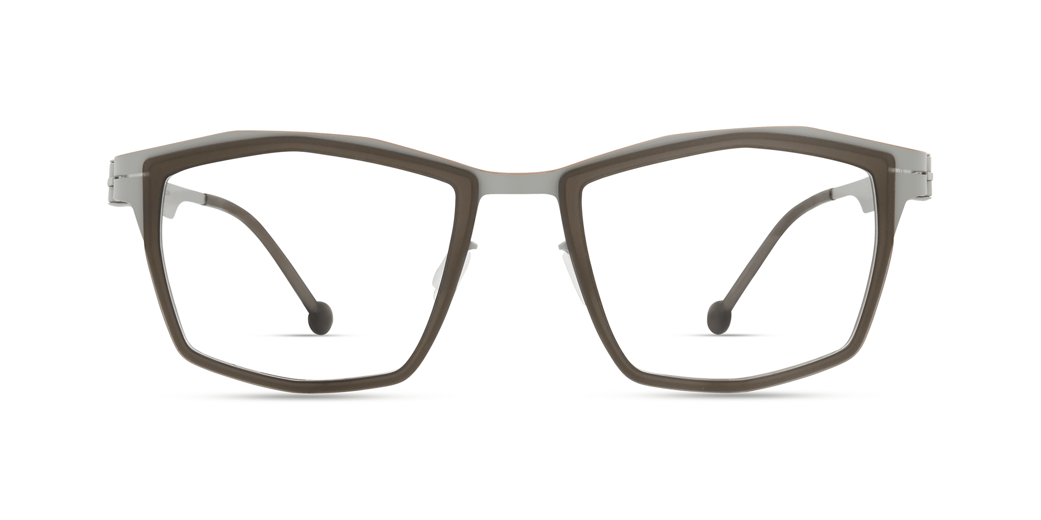 Modo TICINESE square eyeglasses in Grey/Grey