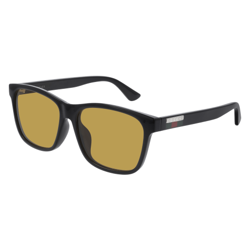 Gucci GG0746SA rectangle sunglasses in Black Black Yellow/Yellow