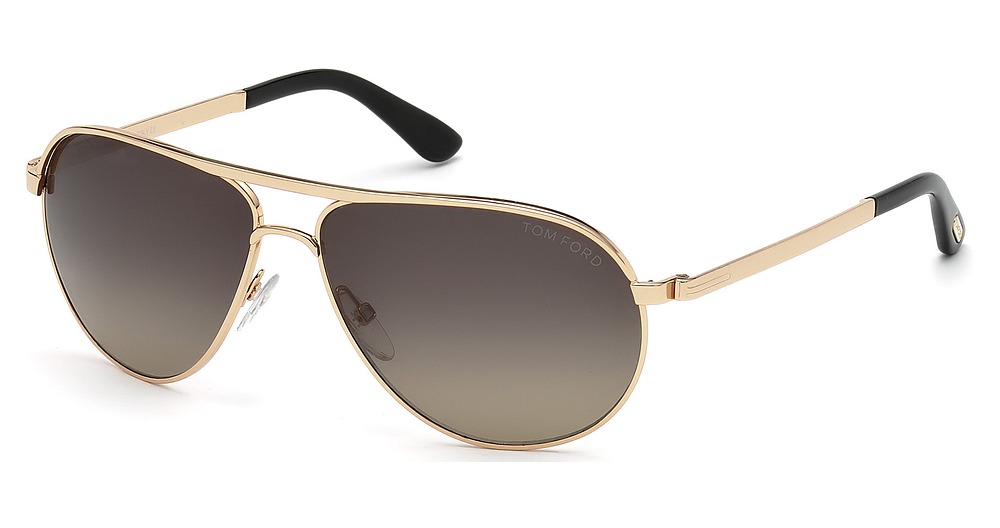 shiny rose gold / smoke polarized