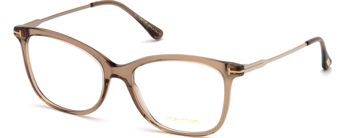 Shiny Transparent Brown Front, Shiny Rose Gold Temples