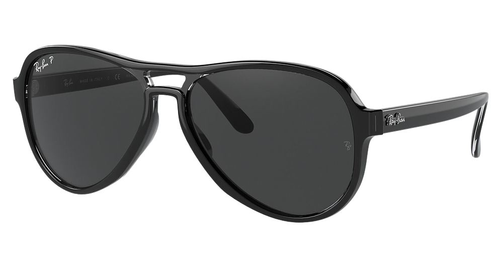 Ray-Ban RB4355 VAGABOND aviator sunglasses in Black Transparent Black/Polarized Black