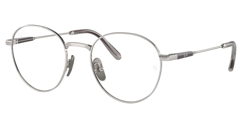 Ray-Ban RX8782 DAVID TITANIUM round eyeglasses in Silver