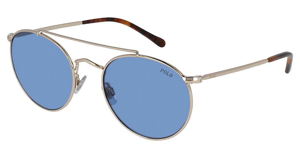 SHINY PALE GOLD / LIGHT BLUE